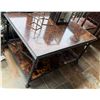 Image 1 : Theodore Alexander Coffee Table w/ Crackle Finish, Undershelf & Paw Feet  38" x 28" x 20"H