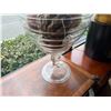 Image 3 : Clear Glass Pedestal Apothecary Jar w/ Faux Fruit & Woven Ball 24"H