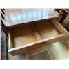 Image 7 : Walnut Side Table w/ Undershelf & 2 Drawers 23.5" x 16" x 29"H