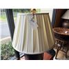 Image 3 : Table Lamp w/ Cylinder Base & White Shade 13.5" Dia, 30"H