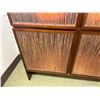 Image 4 : Bolier Wooden Cabinet w/ Double-Sided Display, 4 Textured Panels, Inside Shelving & Lights 55" x 20