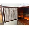 Image 7 : Bolier Wooden Cabinet w/ Double-Sided Display, 4 Textured Panels, Inside Shelving & Lights 55" x 20