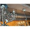 Image 3 : Wrought Iron Chandelier w/ Leaf Accents & Metal Shades
