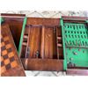 Image 10 : Jonathan Charles Game Table w/ Felt Top & Removable Panels for Chess, Backgammon, etc 56" x30" x21"H