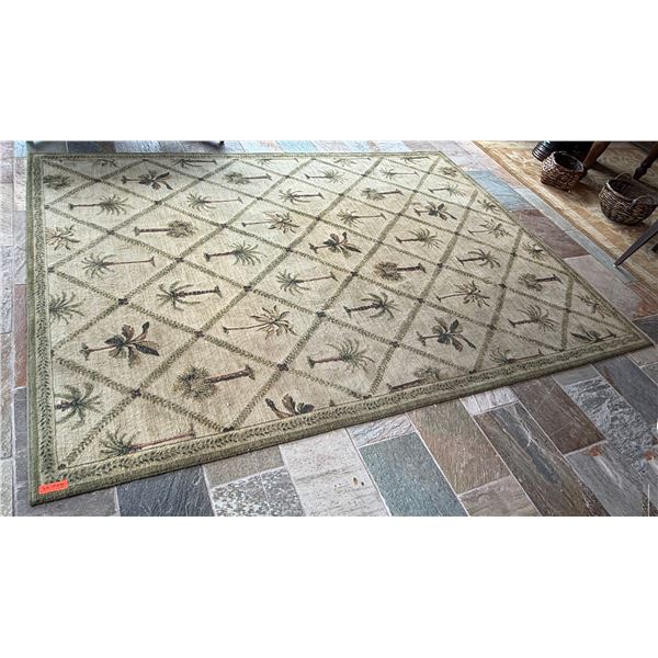 Tommy Bahama Green Woven Palm Area Rug 131" x 93"