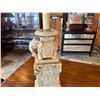 Image 3 : Table Lamp w/ Elephant Motif Vase & Off-White Shade (stained) 32"H