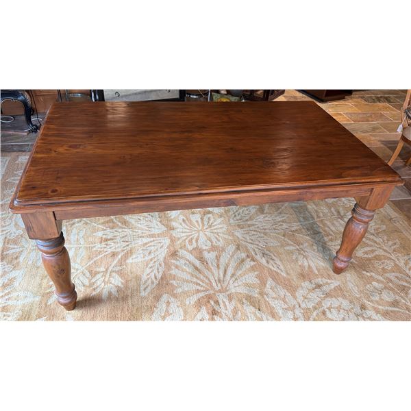 Wooden Table w/ Carved Legs 70" x 40" x 31"H