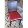 Image 1 : Wooden Chair w/ Red Upholstered Seat
