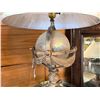 Image 3 : Table Lamp w/ Metal Orb-Shaped Base & White Shade 27"H