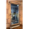 Image 1 : Wooden Wall Mirror w/ Metal Leaf Accents 32" x 62"
