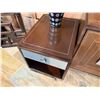 Image 4 : Lexington Wooden 2-Drawer Cabinet w/ Inside Shelving & 2 Side Tables, Misc Sizes