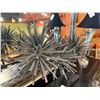 Image 2 : Metal Sculpture w/ Spiky Starburst Designs on Stone Base 24" x 23"H