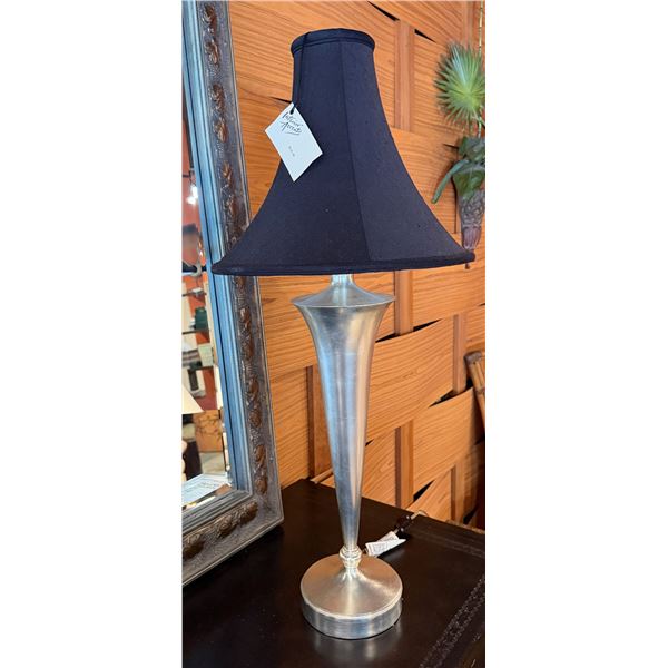 Metal Table Lamp w/ Blue Shade 32"H