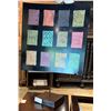 Image 1 : Contemporary Sculptural Artwork Signed by Artist w/ 12 Textured Panels on Black Metal Stand 24" x 38