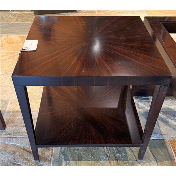Theodore Alexander Wooden Side Table w/ Undershelf 20" x 20" x 20"