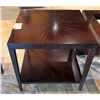 Image 1 : Theodore Alexander Wooden Side Table w/ Undershelf 20" x 20" x 20"