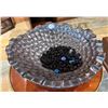 Image 1 : Decorative Bowl w/ Scalloped Design & Multiple Glass Marbles 15" Dia, 5"H