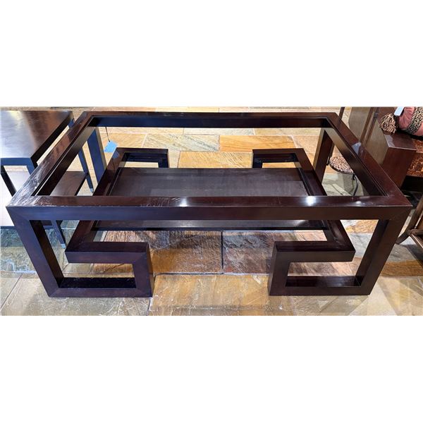 Century Furniture Wooden Coffee Table 54" x 34" x 20"H (missing table top)