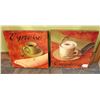 Image 1 : Qty 2 Coffee Artwork by Fabrice de Villeneuve: Espresso & Cappuccino 19" x 20.5"