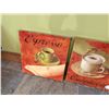 Image 3 : Qty 2 Coffee Artwork by Fabrice de Villeneuve: Espresso & Cappuccino 19" x 20.5"