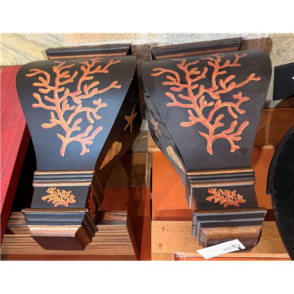 Qty 2 Corbel Wall-Mount Shelves 25"H