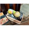 Image 3 : Multiple Décor: Ribbed Waste Can, Basket w/ Faux Fruit, Coasters, etc Misc Sizes