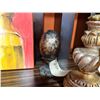 Image 3 : Multiple Décor: Tall Vase, Artwork, Egg on Stand & Swirl Finial, Misc Sizes