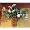Image 1 : Artificial Flowers in Vase Wall Hanging 22"H