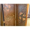 Image 3 : Asian 4-Panel Room Divider Screen w/ Leaf-Motif 20" x 80"H (each panel)