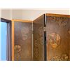 Image 5 : Asian 4-Panel Room Divider Screen w/ Leaf-Motif 20" x 80"H (each panel)