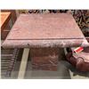 Image 1 : Square Marble Side Table w/ Pedestal Base 26" x 26" x 23"H