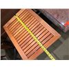 Image 5 : Tommy Bahama Slatted Outdoor Table on Metal Base 26" x 19" x 22"H
