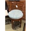 Image 1 : Tommy Bahama Wooden Outdoor Swivel Bar Stool w/ Upholstered Seat 20" Dia, 41"H