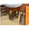 Image 4 : Tommy Bahama Wooden Outdoor Swivel Bar Stool w/ Upholstered Seat 20" Dia, 41"H