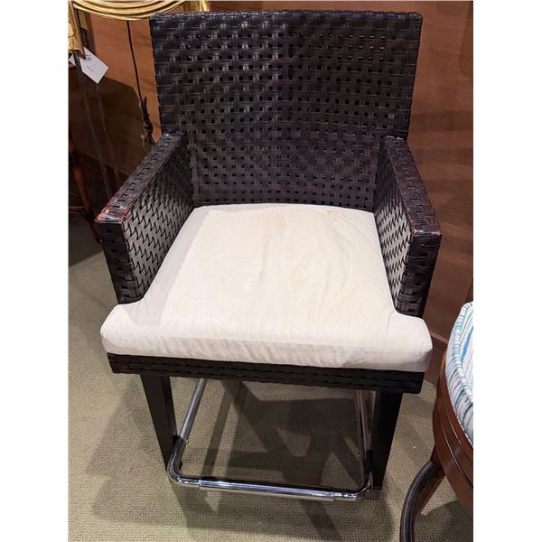 Panama Woven Counter Stool w/ Upholstered Seat 41"H