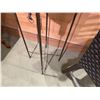 Image 3 : Square Metal Table w/ Draped Gilt Top 13" x 13" x 42"H