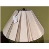 Image 3 : Table Lamp w/ Column Base & White Pleated Shade 37"H