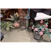 Image 1 : Qty 4 Artificial Plant & Flower Arrangements, Misc Sizes