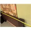 Image 15 : Adriana Hoyos Equador Wooden Bed Headboard w/ Crackle Finish & 2 Night Stands w/ Leather Tops