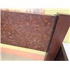 Image 4 : Adriana Hoyos Equador Wooden Bed Headboard w/ Crackle Finish & 2 Night Stands w/ Leather Tops