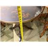 Image 10 : Theodore Alexander Round Side Table on Pedestal Base w/ Asian Floral Top 28" Dia, 28"H
