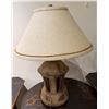 Image 1 : Table Lamp w/ Chimney Pot Base & Off-White Shade 28"H