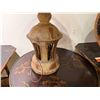 Image 2 : Table Lamp w/ Chimney Pot Base & Off-White Shade 28"H