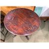 Image 2 : Theodore Alexander Round Side Table on Pedestal Base w/ Asian Floral Top 28" Dia, 28"H