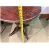Image 6 : Theodore Alexander Round Side Table on Pedestal Base w/ Asian Floral Top 28" Dia, 28"H