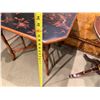 Image 9 : Theodore Alexander Octagonal Side Table w/ Asian Floral Top 32" x 32" x 30"H