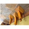 Image 2 : Qty 3 Curved Wooden Corbel Columnar Wall Shelves, Misc Sizes