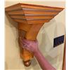 Image 8 : Qty 3 Curved Wooden Corbel Columnar Wall Shelves, Misc Sizes