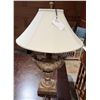Image 1 : Table Lamp w/ Curved Base & White Shade 30"H