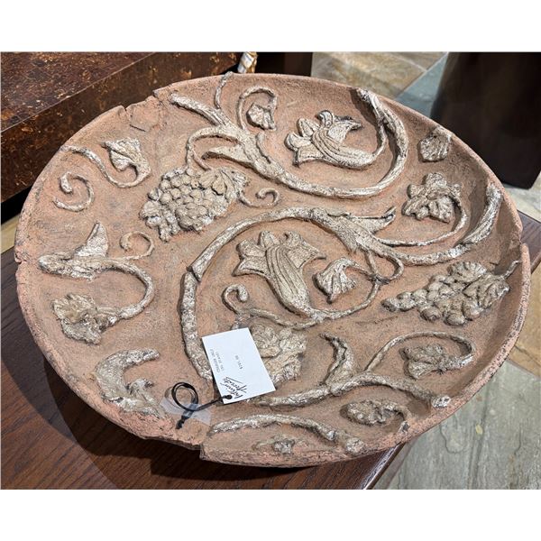 Large Charger w/ Vine Motif 21" Dia (stand not included)